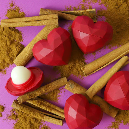 RED HEART LIP BALM - CINNAMON