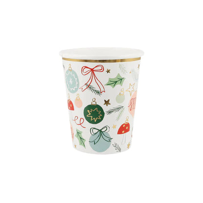 festive pattern christmas cups