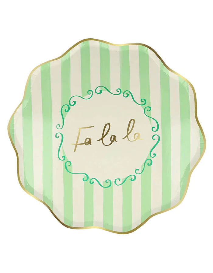 festive striped dinner plates