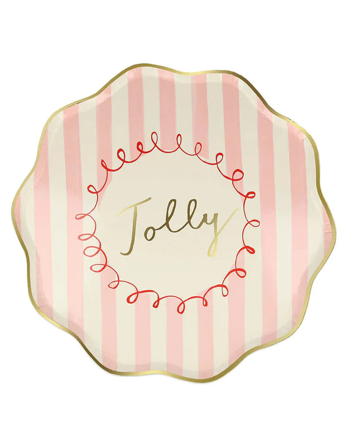 jolly striped side plates meri meri