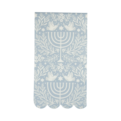 floral menorah dinner napkins