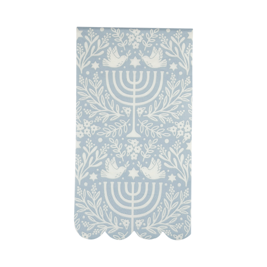 floral menorah dinner napkins