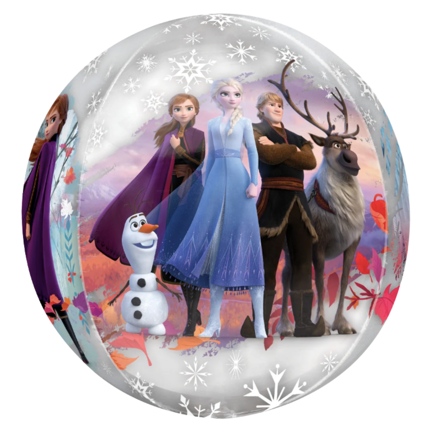 frozen themed clear orbz balloon 