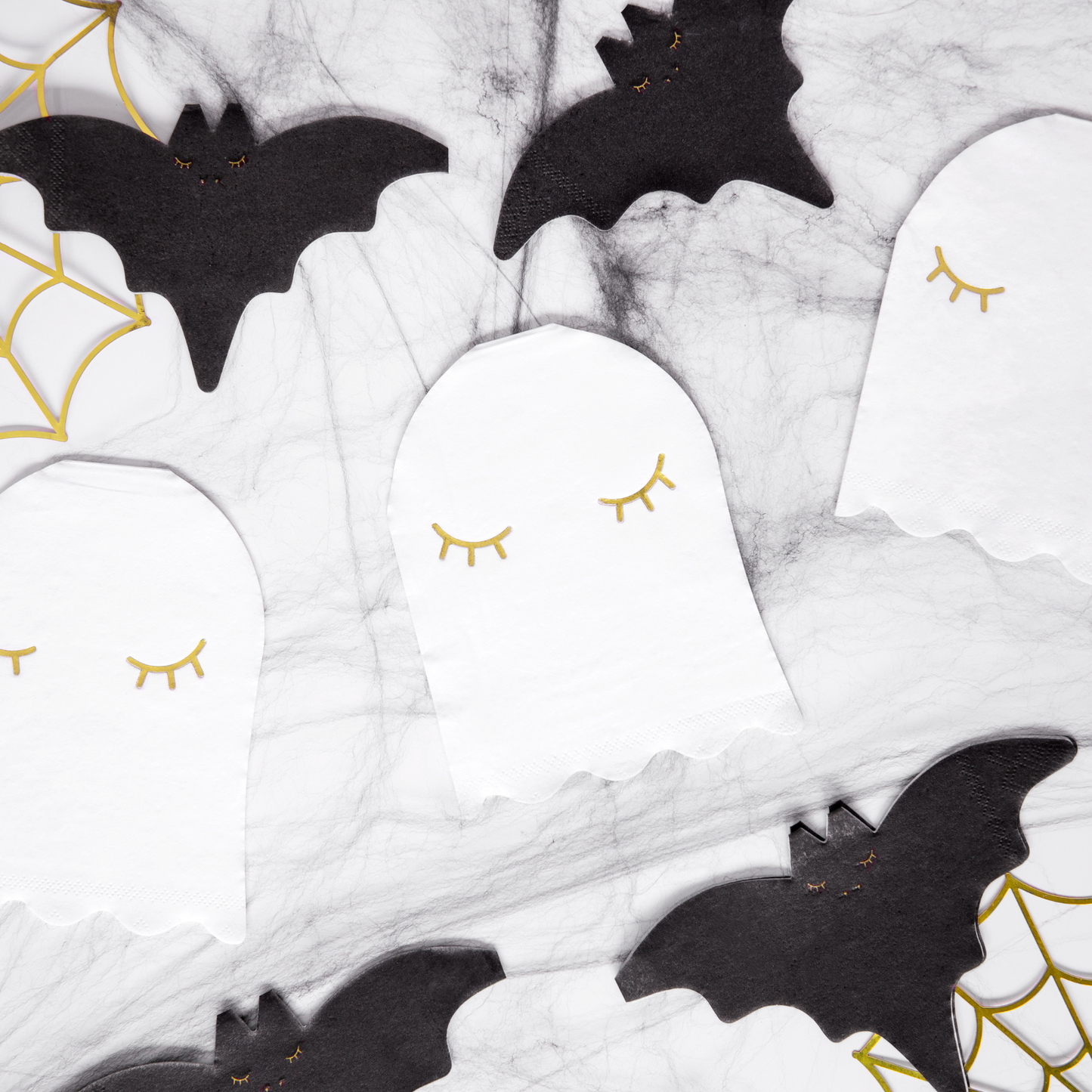 ghost and bat shaped paper napkins 