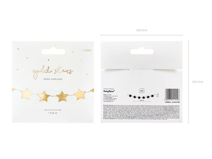 gold star banner packaging