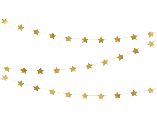 gold foil star hanging banner