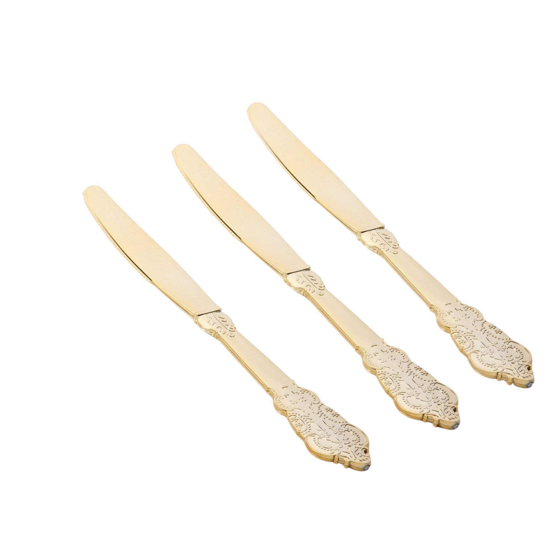 gold venetian style reusable knives