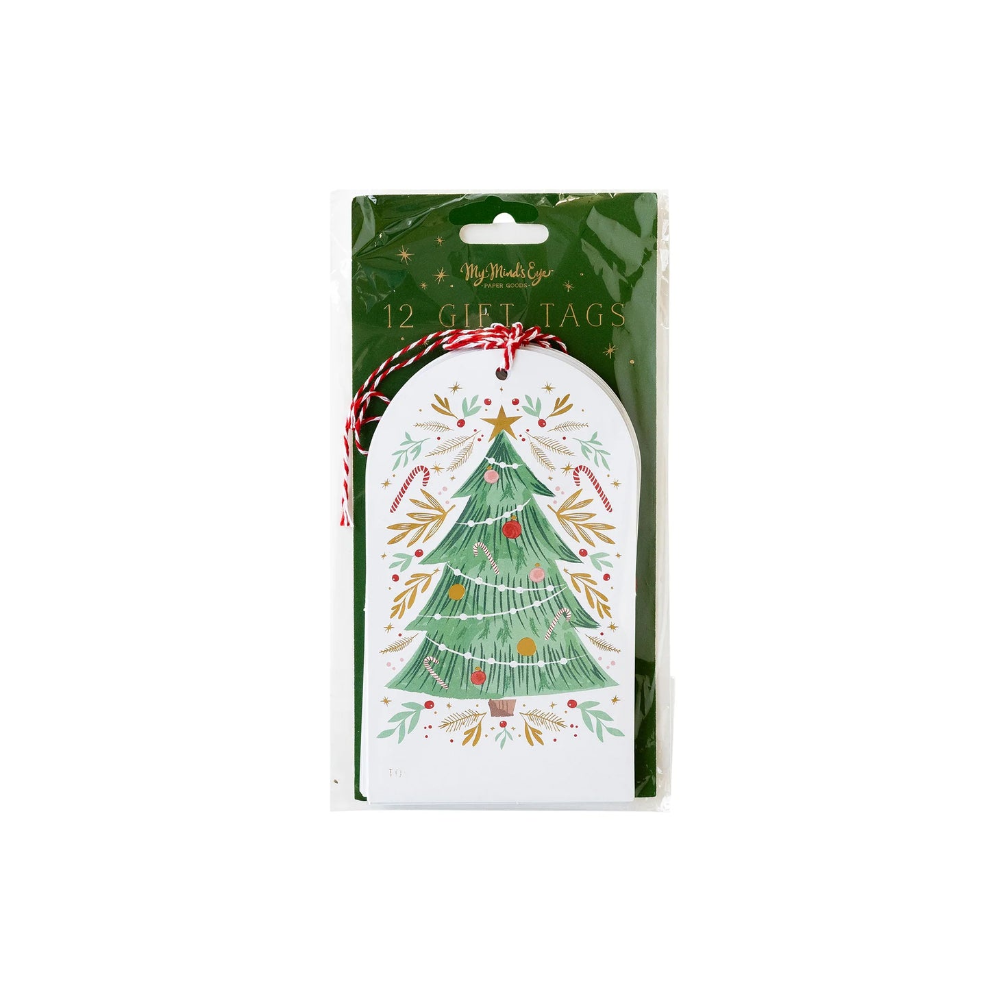 GOLDEN CHRISTMAS TREE GIFT TAGS