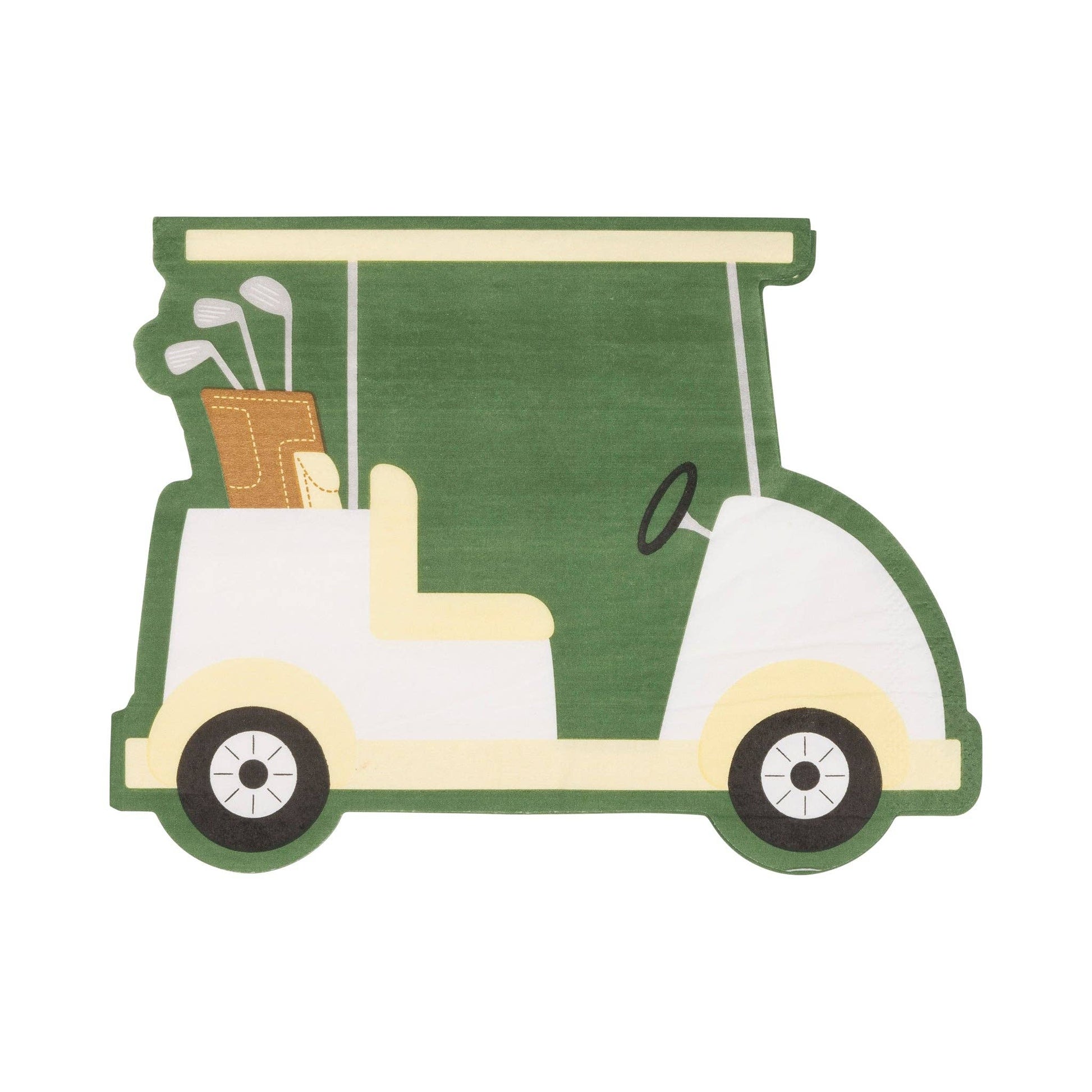 golf cart shaped napkins - pack of 24 by my mind's eye 