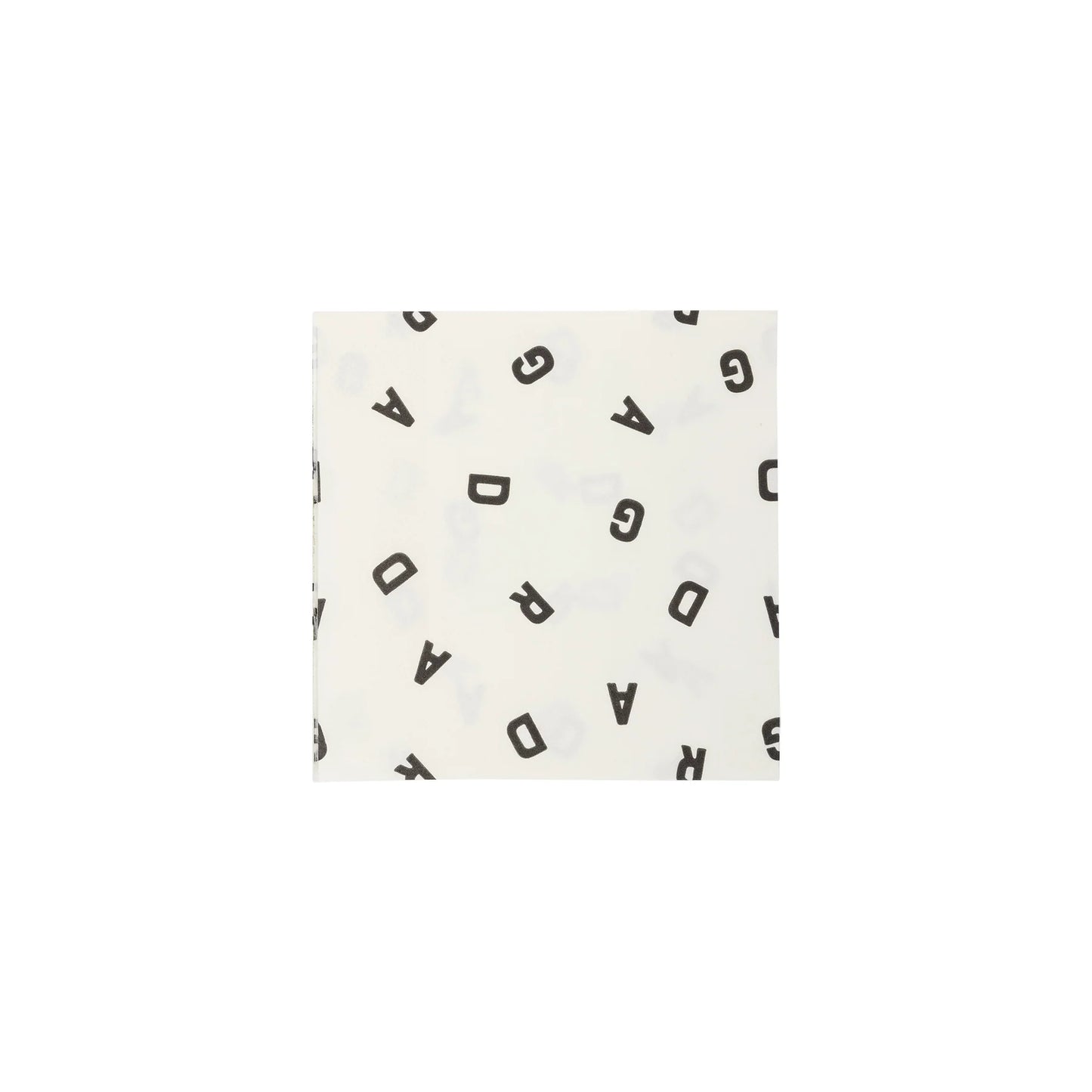 grad letters cocktail napkins - white with black letters