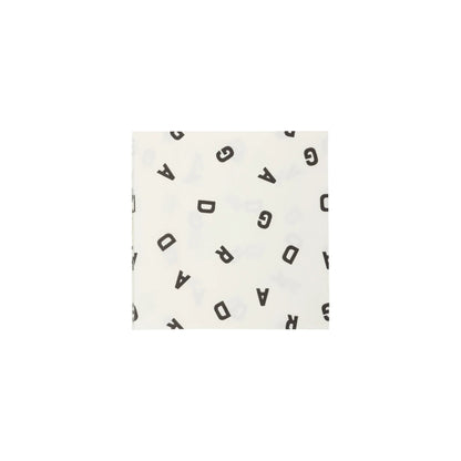 grad letters cocktail napkins - white with black letters