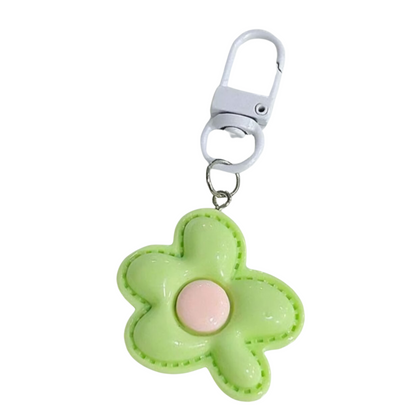 green flower keychain
