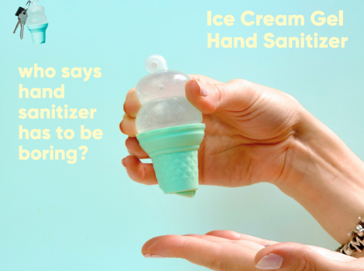 hand sanitizer refillable ice cream bottle by rebels refinery in toronto 