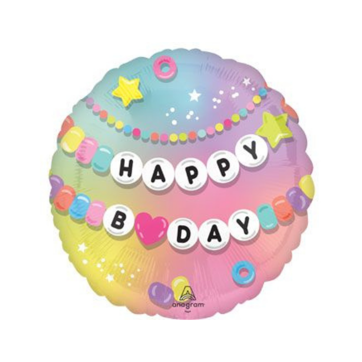 happy b-day bracelet foil balloon 