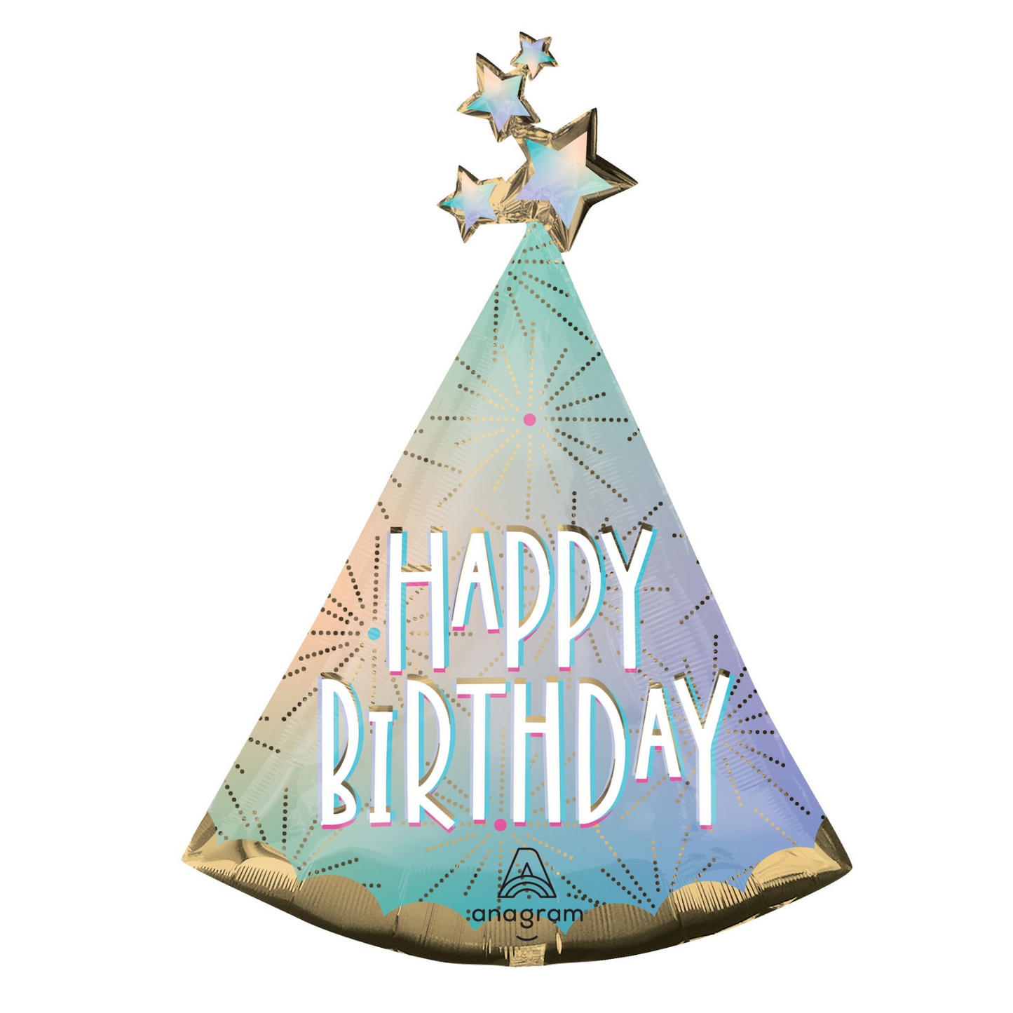 HAPPY BIRTHDAY PASTEL DREAM HAT FOIL BALLOON