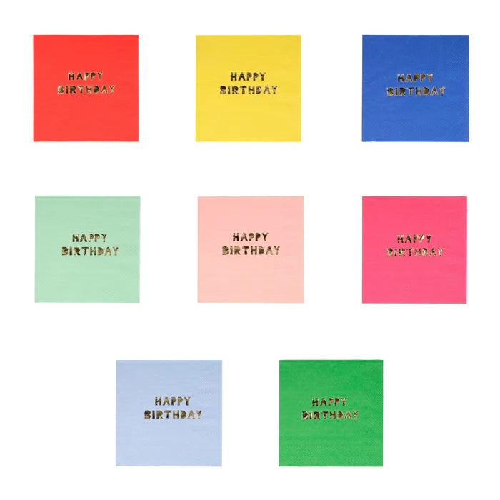 HAPPY BIRTHDAY SMALL NAPKINS BY MERI MERI