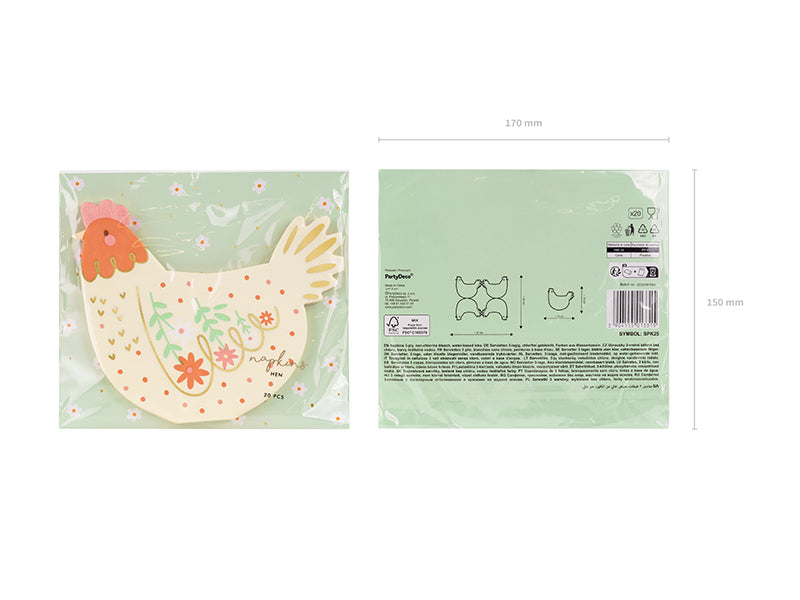 hen napkins packaging