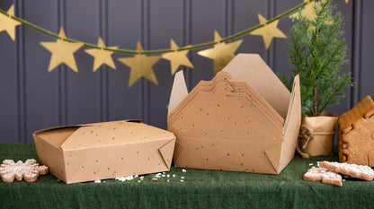 holiday kraft take home box