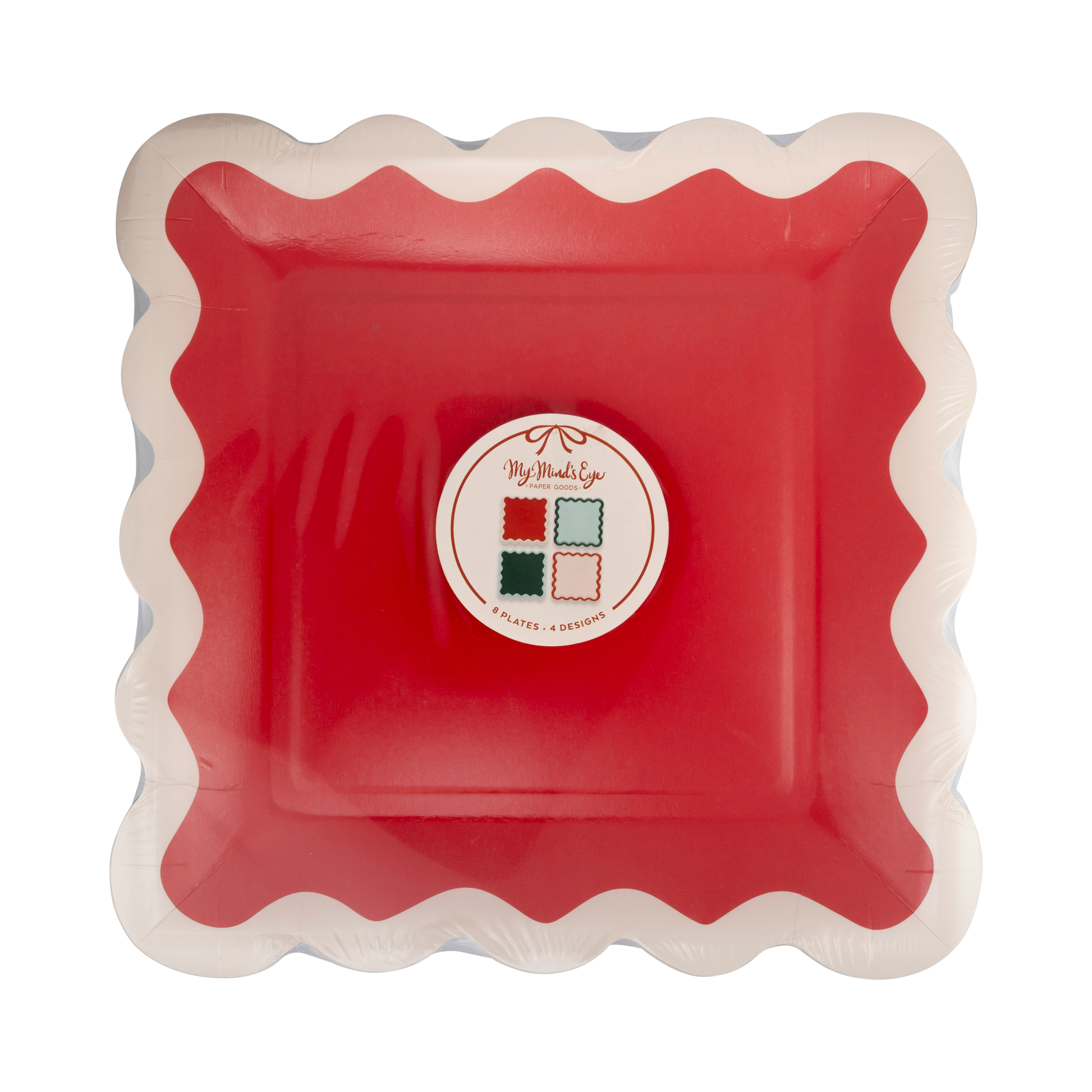 holiday dinner paper plates packaged 