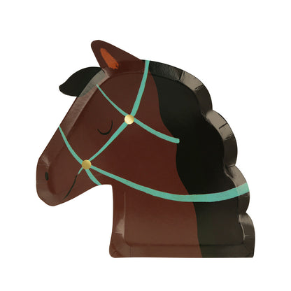 brown horse plates by meri meri 
