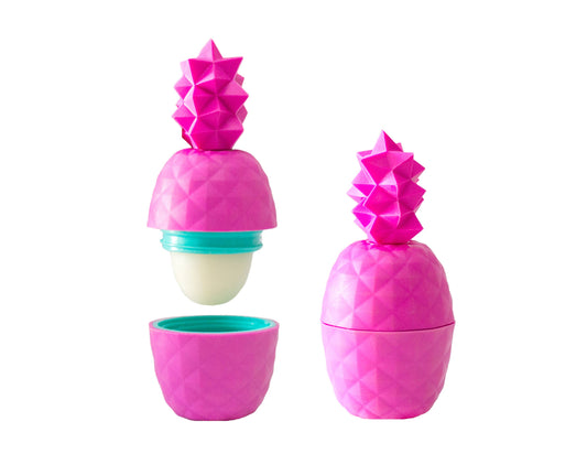 hot pink pineapple 100% natural lip balm 