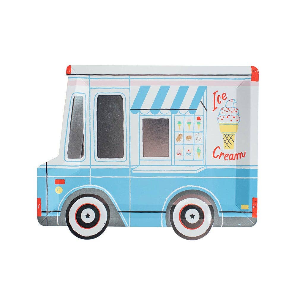 ice cream truck shaped paper plates 