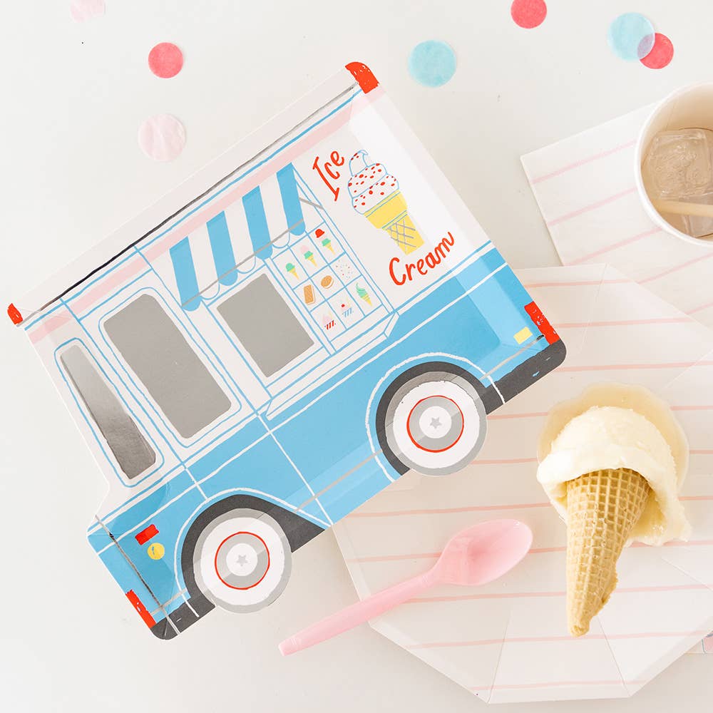 ice cream truck paper plates