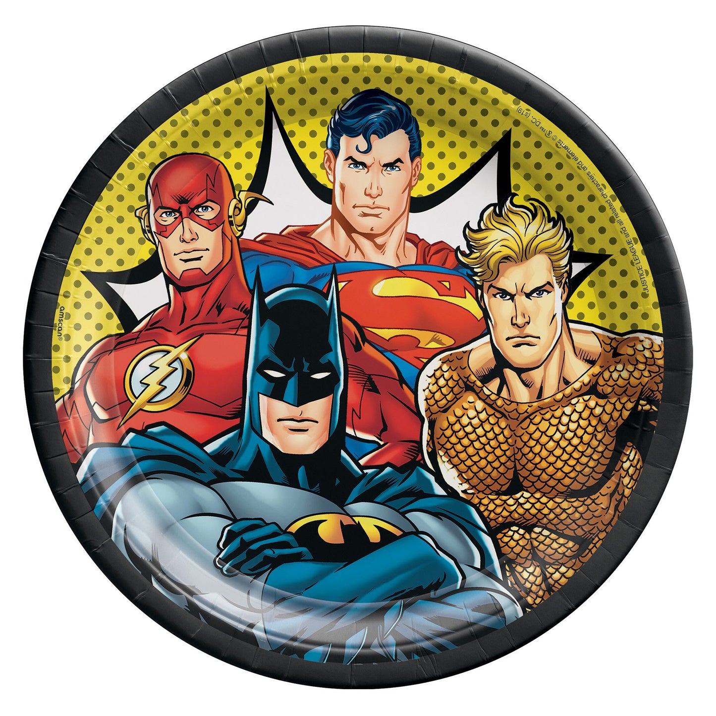 justice league dinner plates - pack of 6
