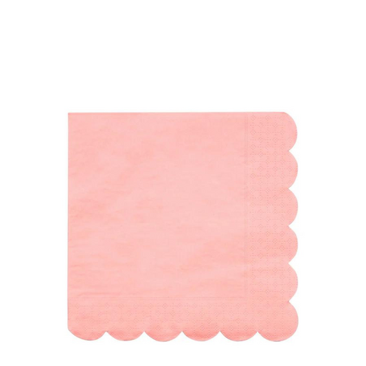 LARGE NEON CORAL NAPKINS BY MERI MERI