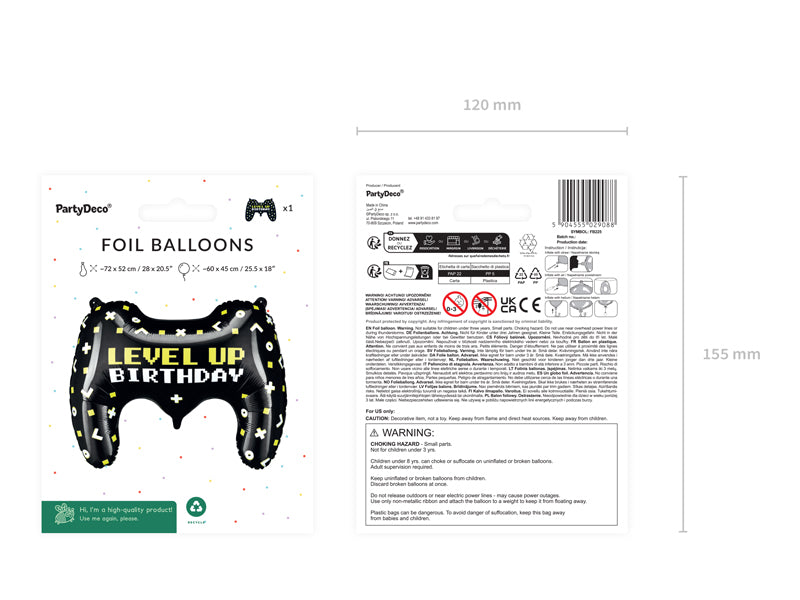 VIDEO GAME CONTROLLER FOIL BALLOON