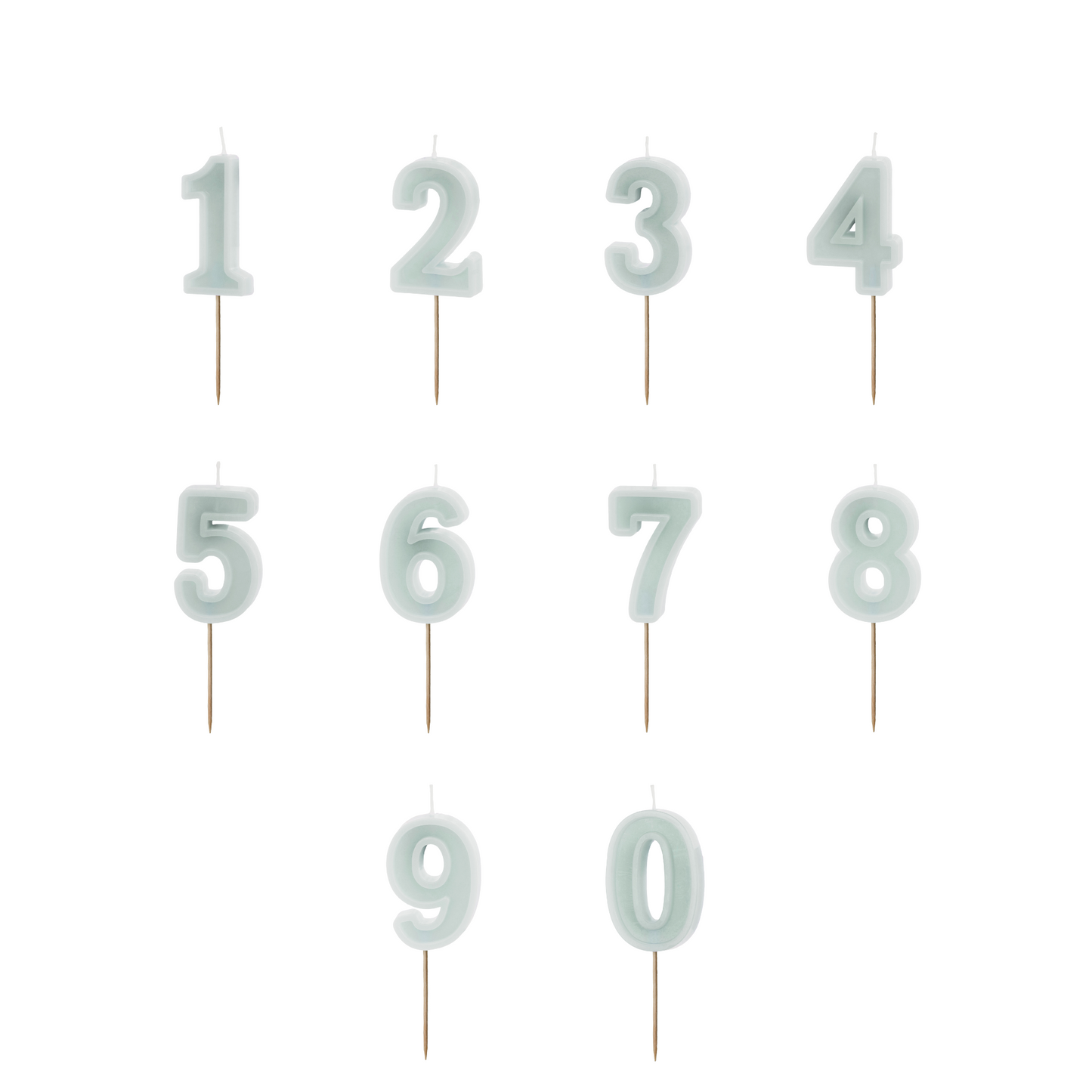 LIGHT BLUE CANDLE NUMBERS