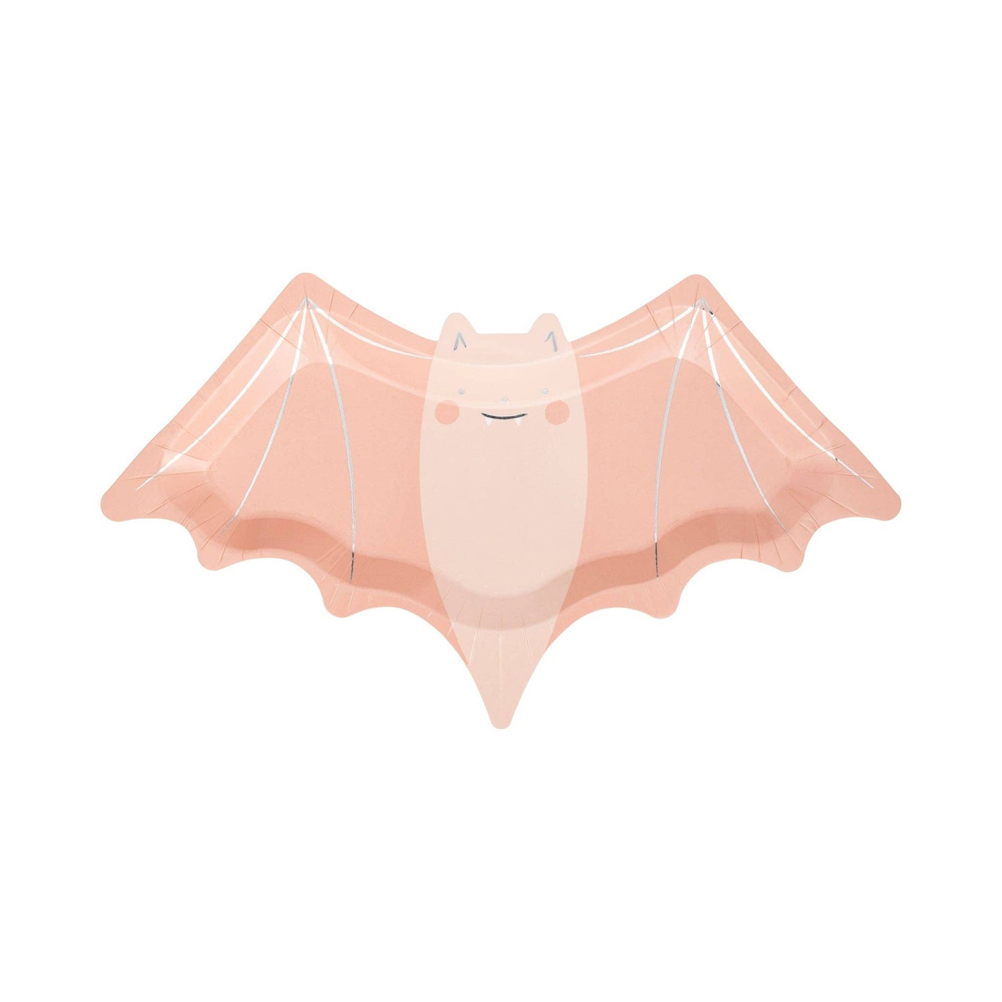 light pink bat shaped plates