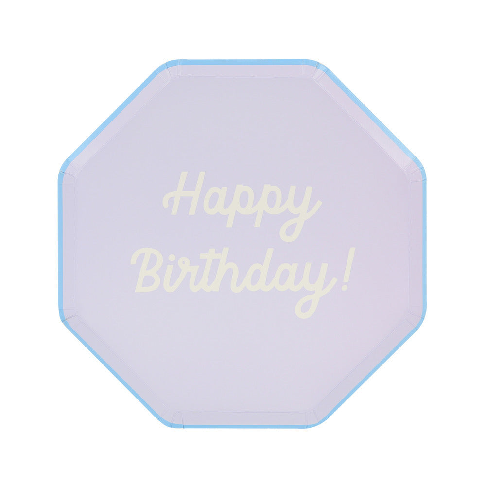 lilac happy birthday side plate 