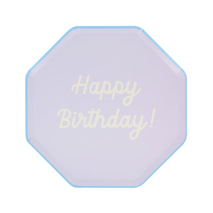 lilac happy birthday side plate 