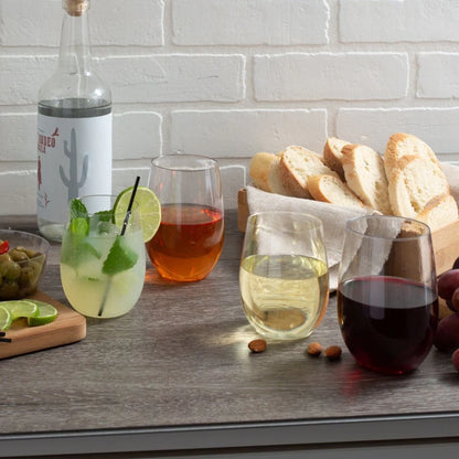 reusable clear wine goblets 