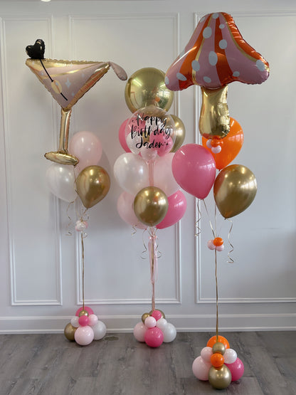 martini glass balloon bundles