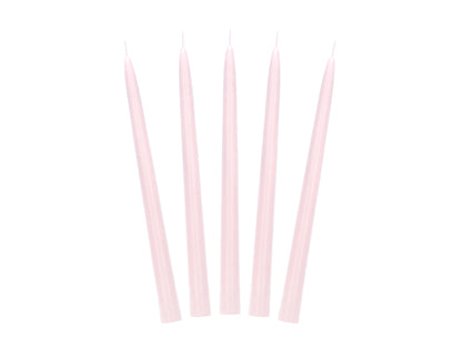 dusty rose taper candles