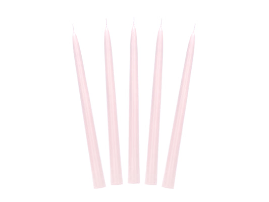 dusty rose taper candles