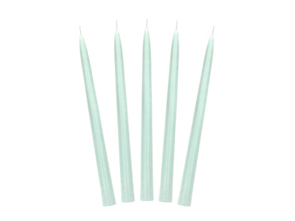 mint green tapered candles