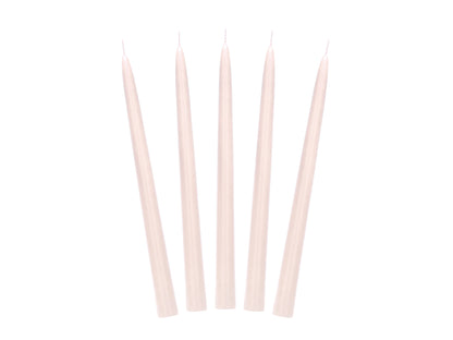 nude tapered candles