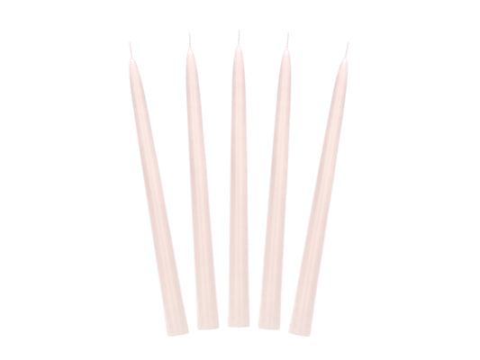 nude tapered candles