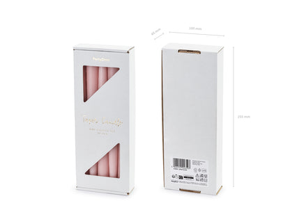 rose tapered packaging with size measurements