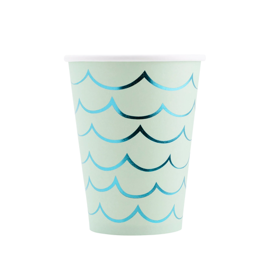 mermaid tail paper cups 