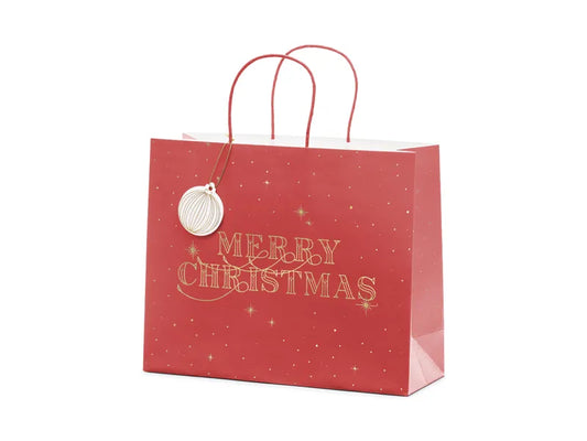 RED MERRY CHRISTMAS GIFT BAG