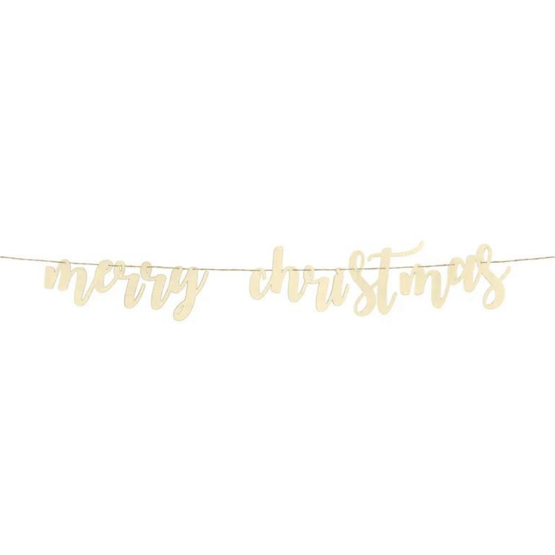 wooden merry christmas banner