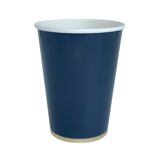 midnight blue signature paper cups by Bonjour Fête