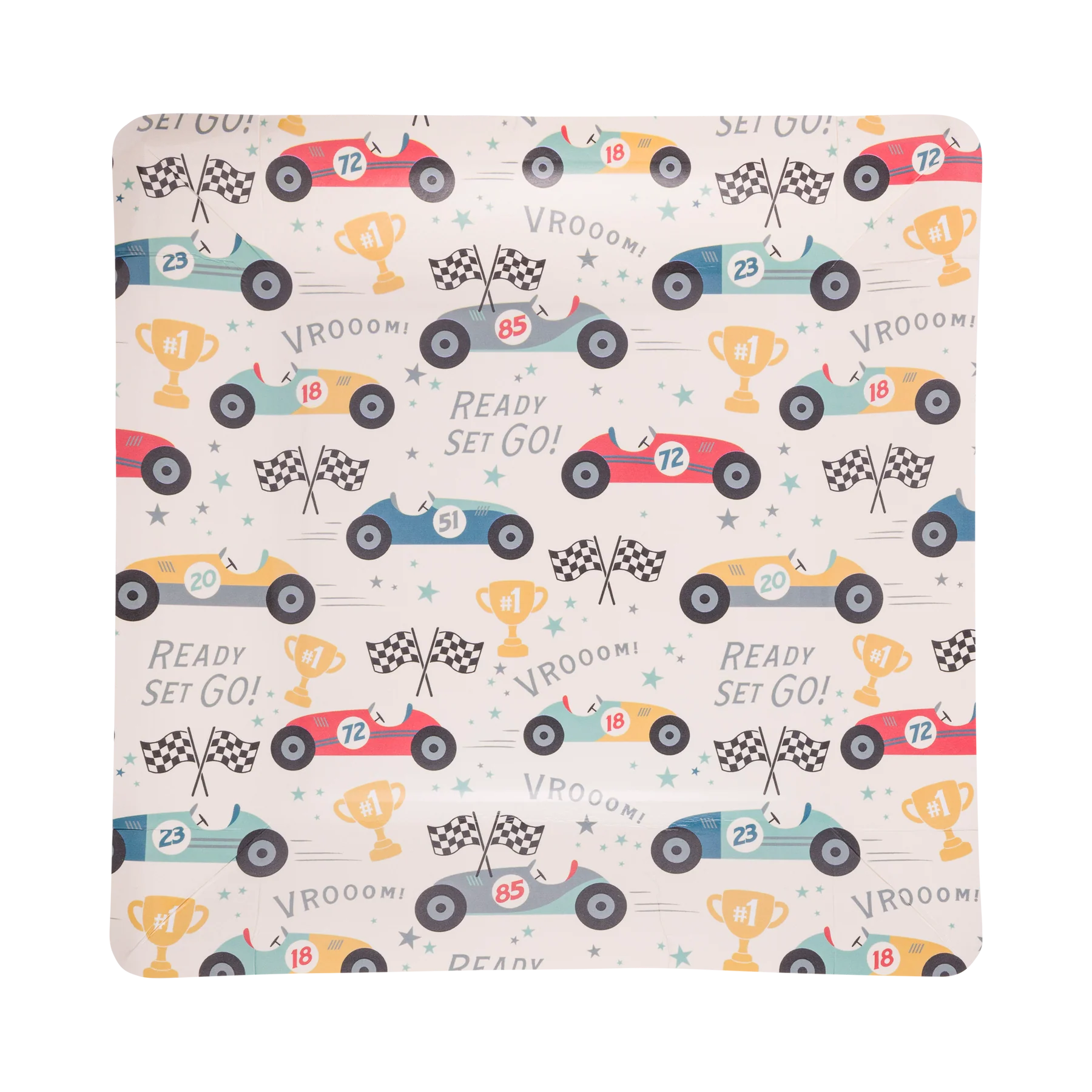 miles per hour race car pattern plates- My Mind's Eye