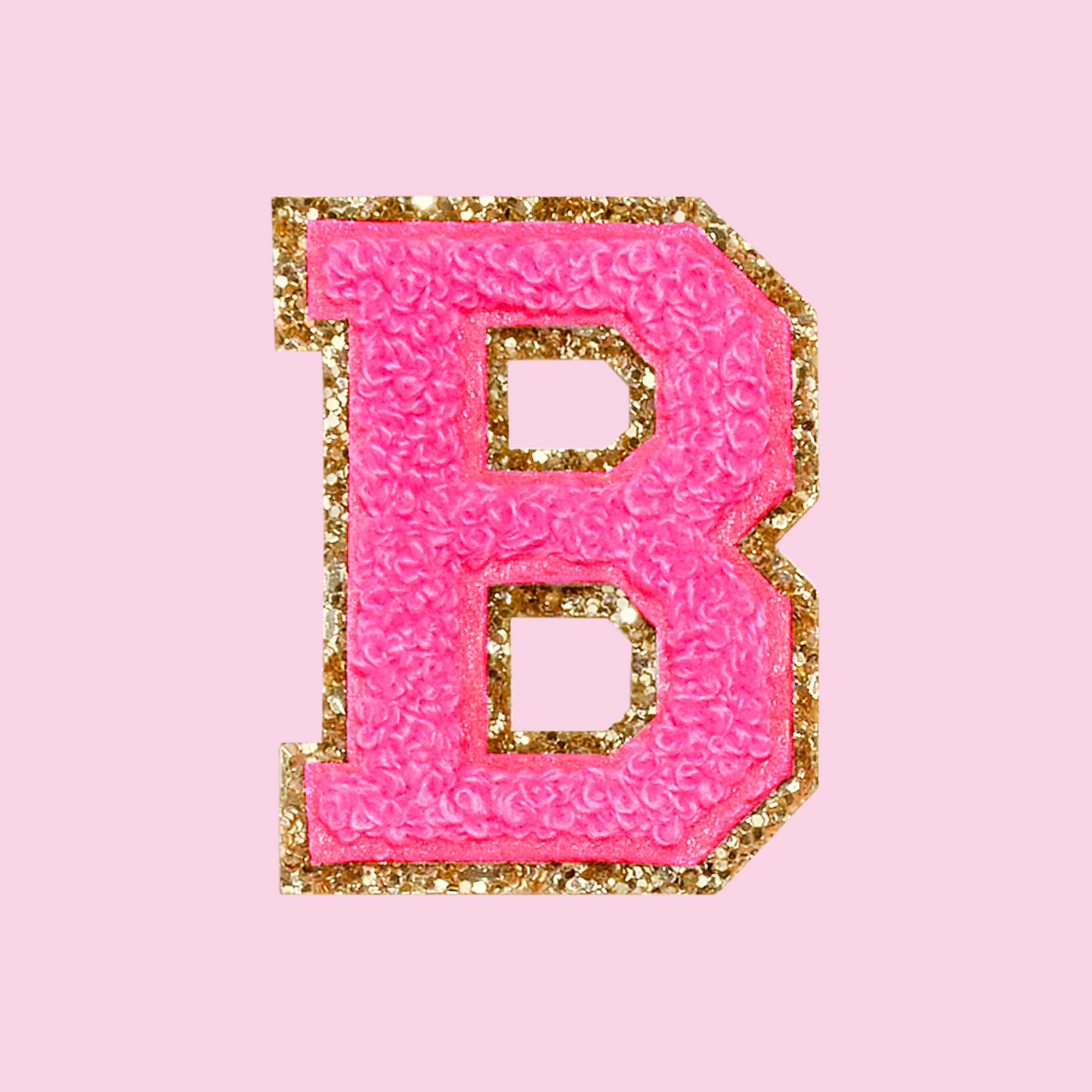 MINI CHENILLE VARSITY LETTER PATCH - NEON PINK