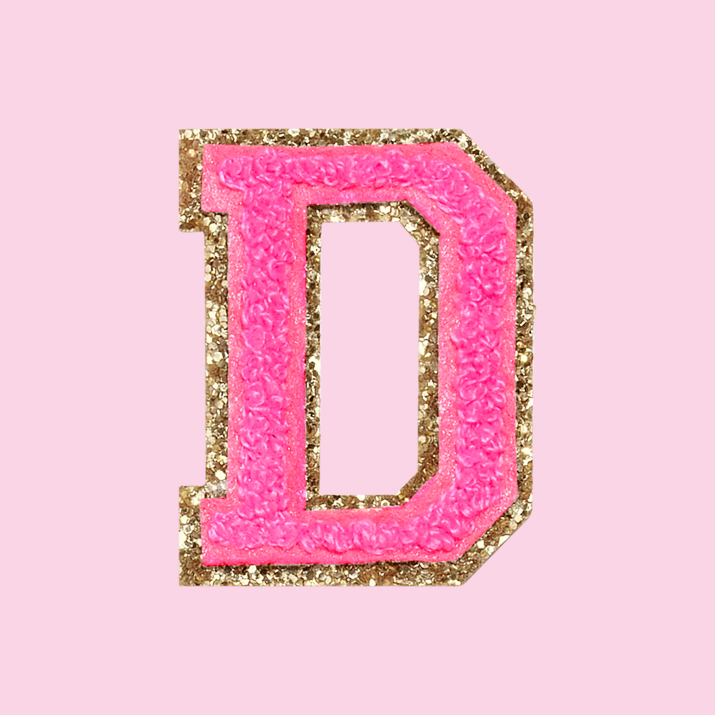 MINI CHENILLE VARSITY LETTER PATCH - NEON PINK