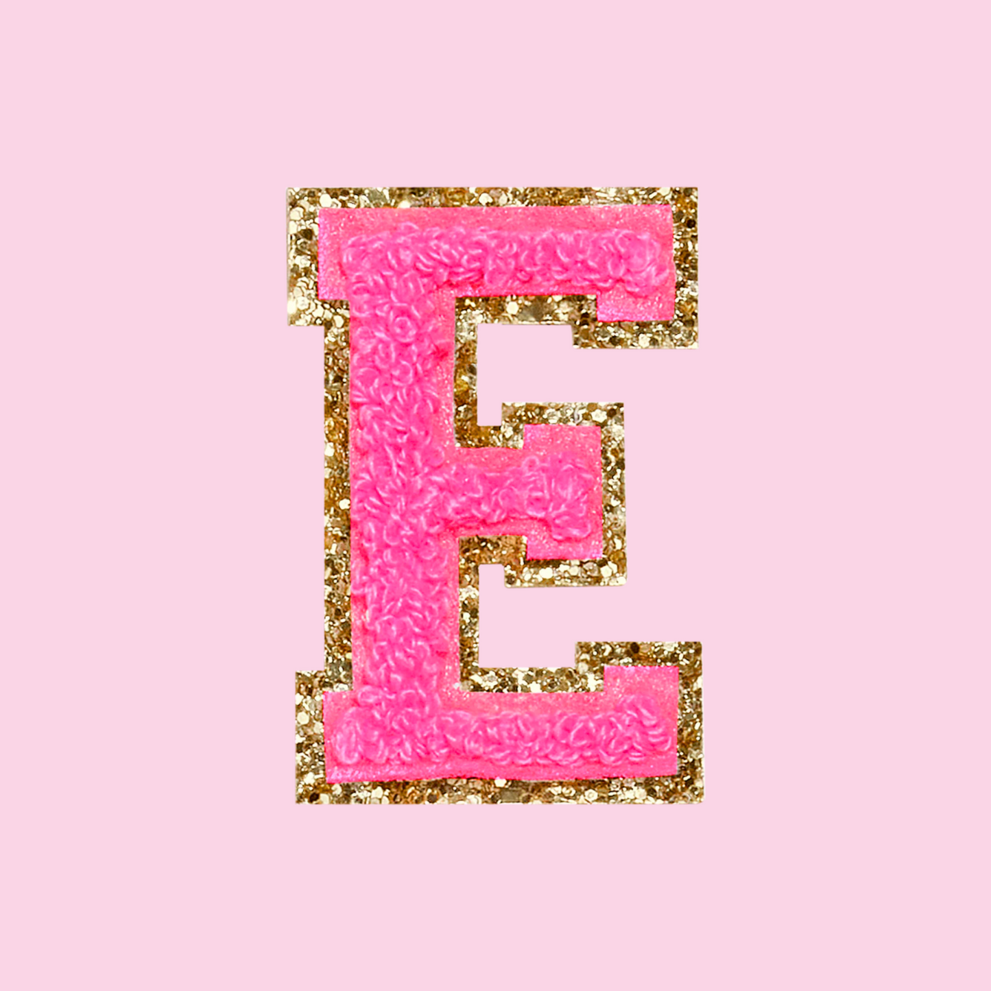 MINI CHENILLE VARSITY LETTER PATCH - NEON PINK